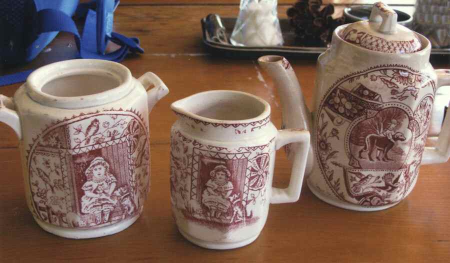 Little Mae Red Child's Creamer by Staffordshire-1