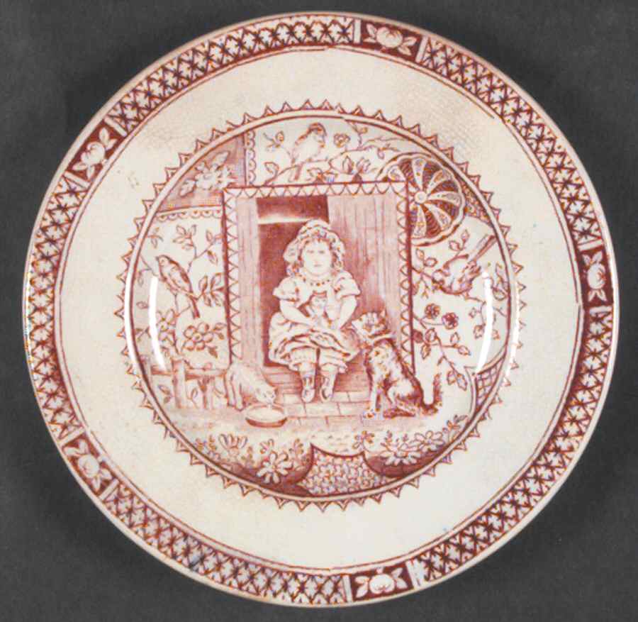 Little Mae Red Child's Plate by Staffordshire-1