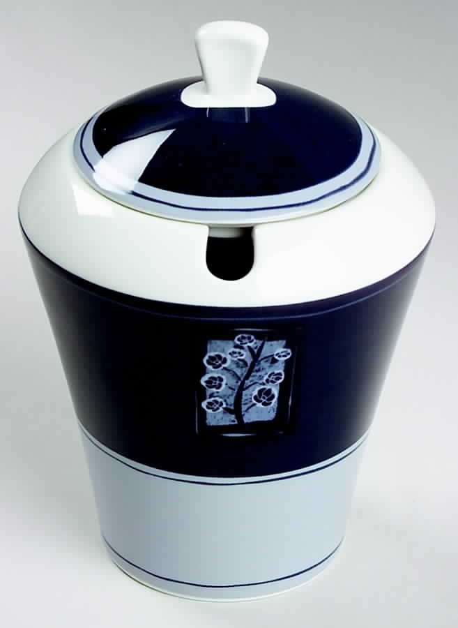 Indigo Sugar Bowl & Lid by Sasaki-1