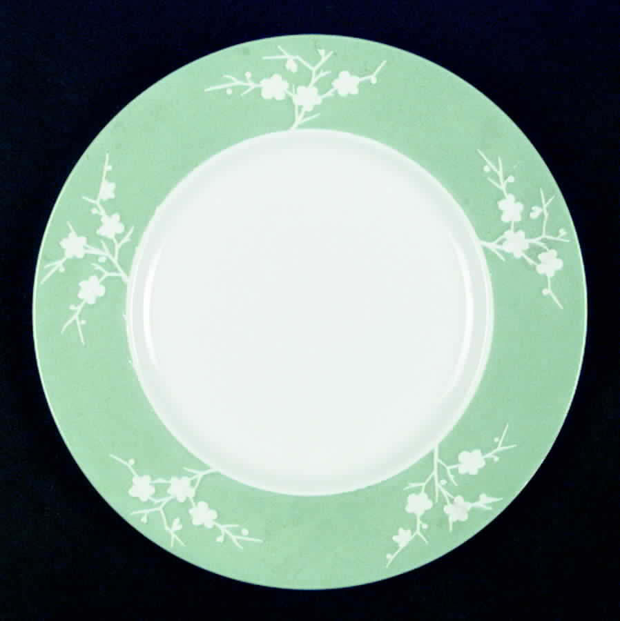 Geisha White On Green Dinner Plate by Spode-1