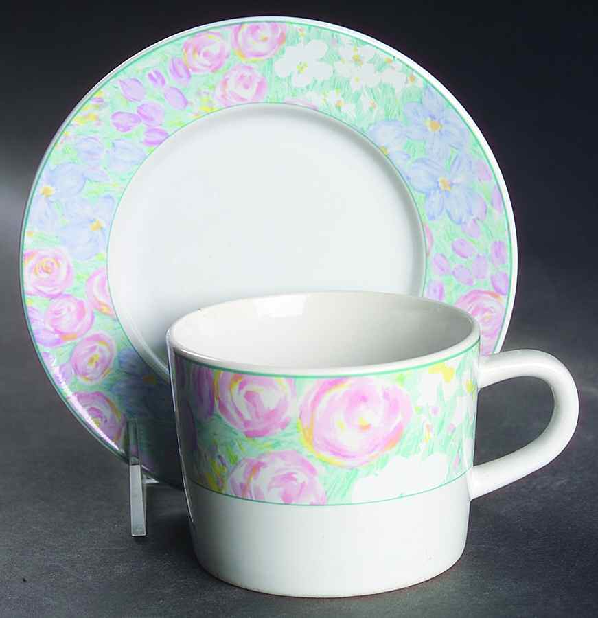 Impressions (Rim, Japan) Flat Cup & Saucer Set by Signature-1