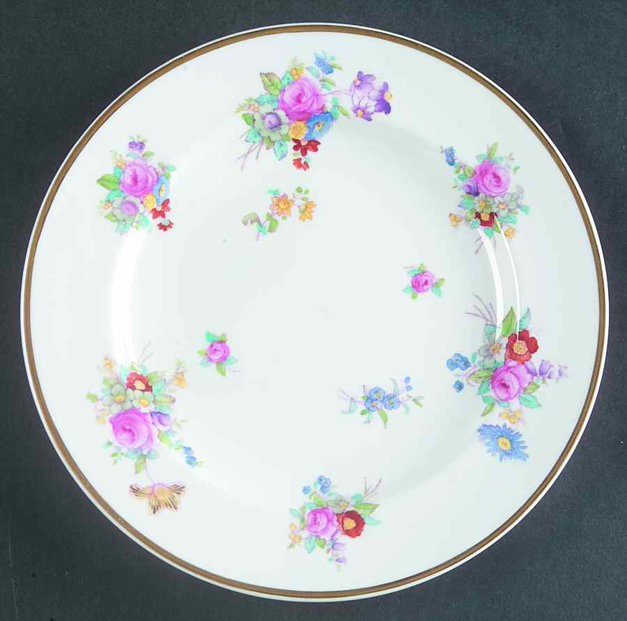 Dresden Rose (R2241, Smooth, Gold) Salad Plate by Spode-1