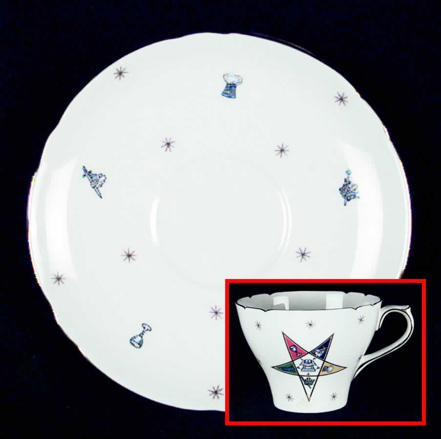SHE23 Flat Cup & Saucer Set by Shelley-1