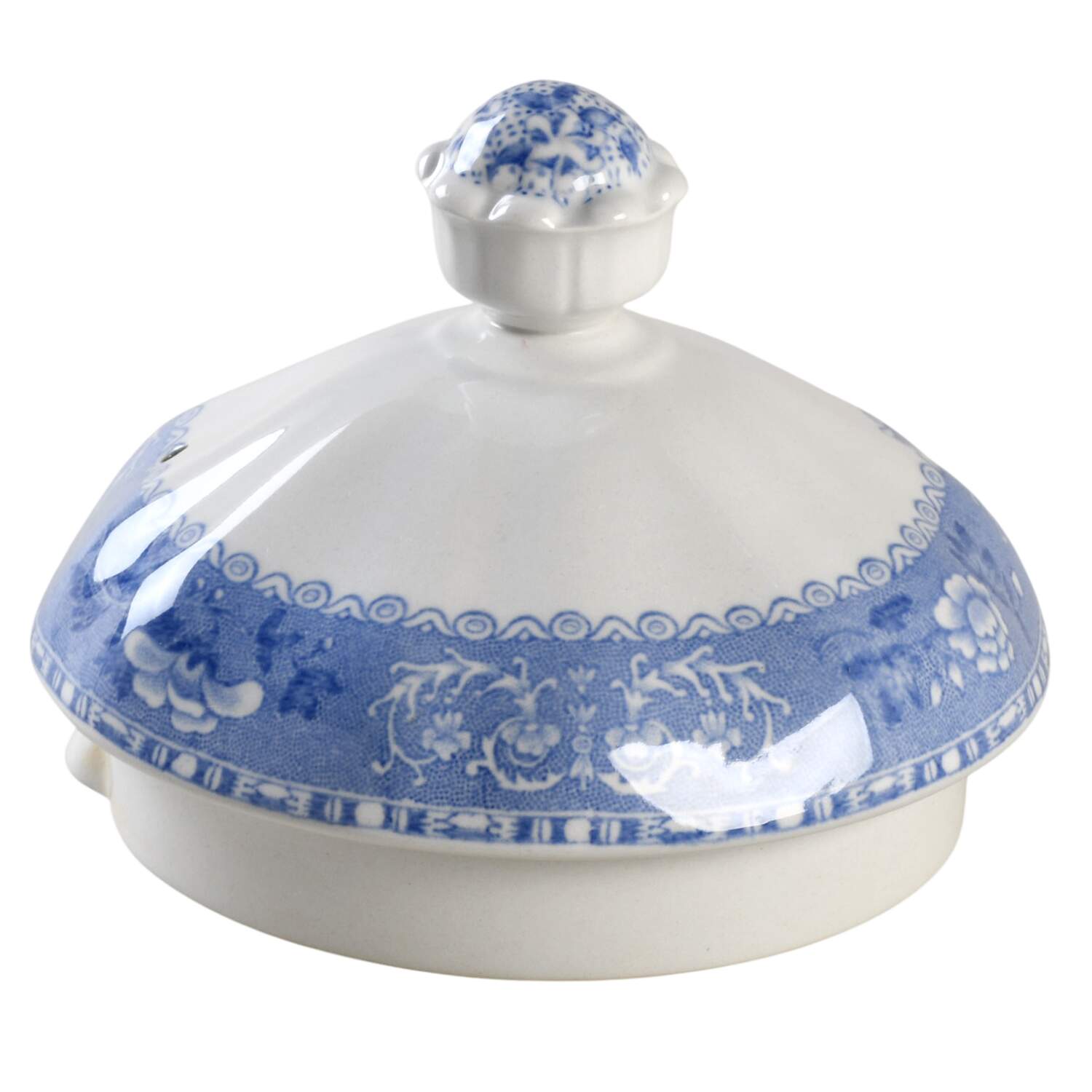 Blue Camilla (Scalloped, New Black Backstamp) Lid for Teapot by Spode-1