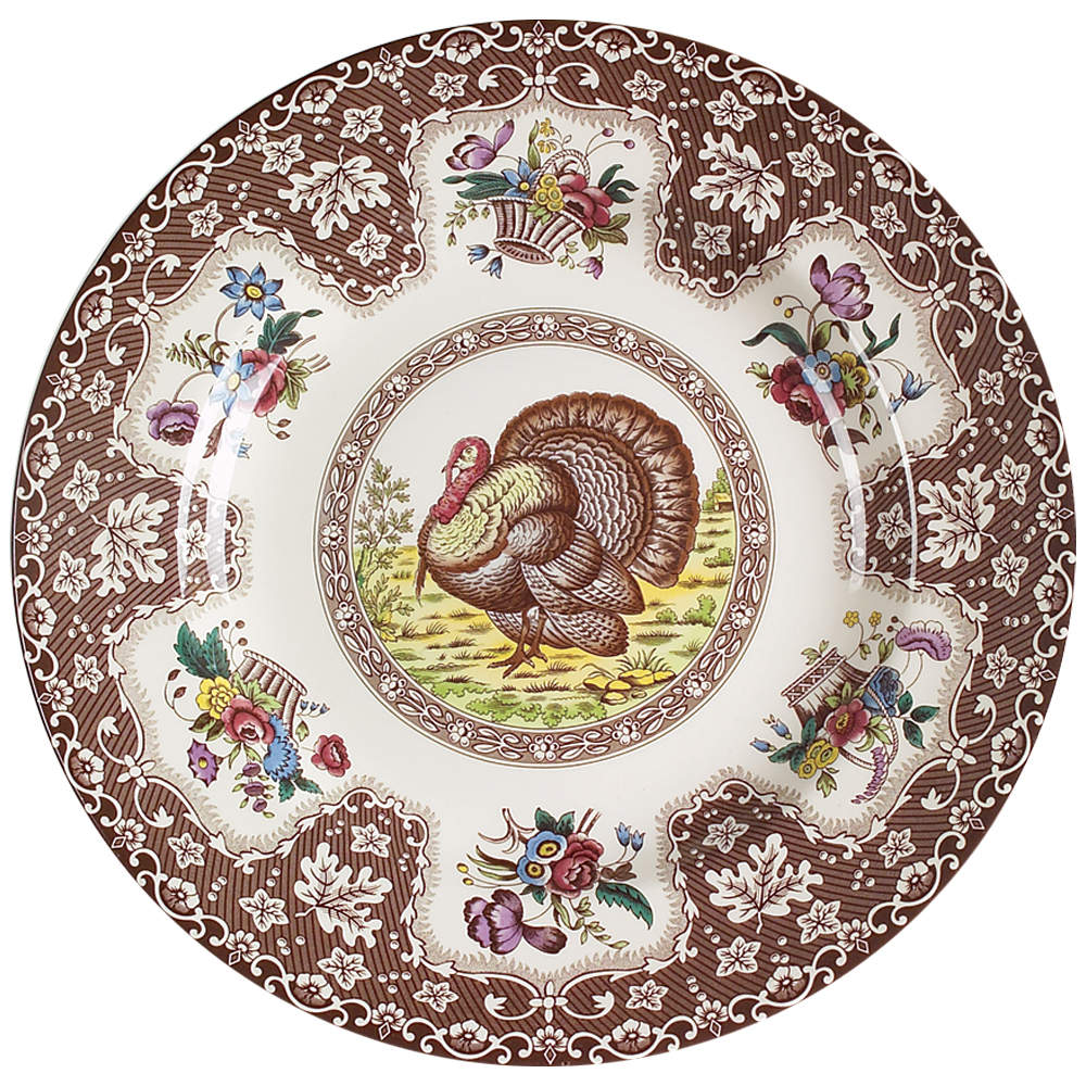 Thanksgiving Brown, Multicolor (No Trim) Dinner Plate by Spode-1