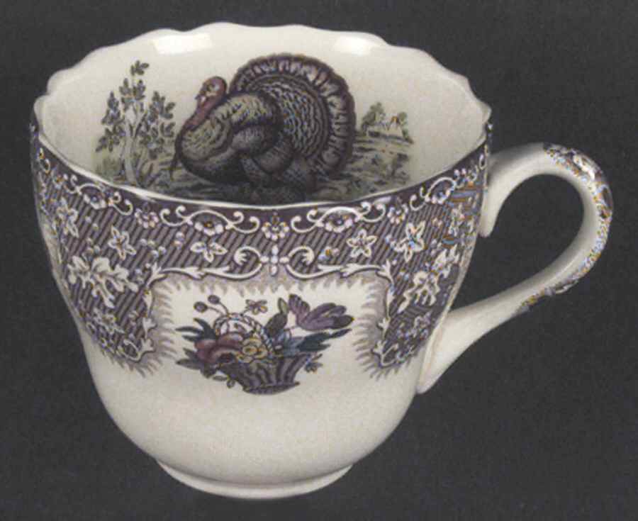 Thanksgiving Brown, Multicolor (No Trim) Flat Cup by Spode-1