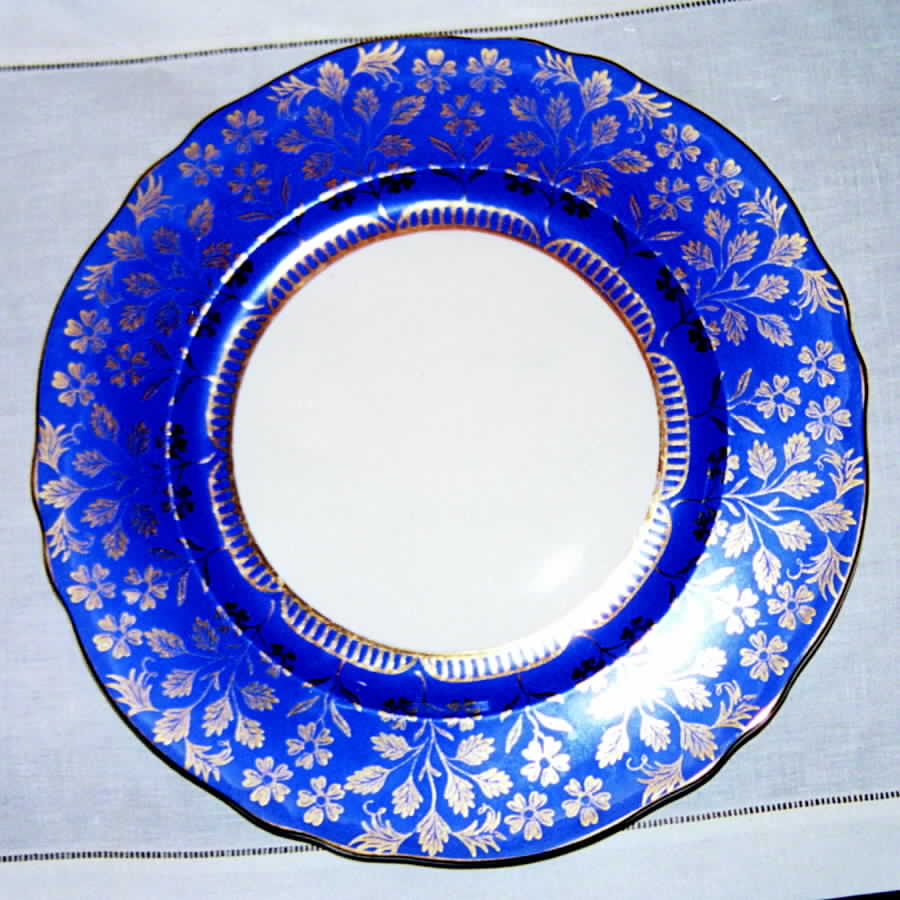 2005 Blue Dinner Plate by Steubenville-1