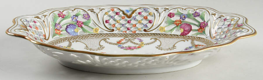 SCH238 12" Pierced Oval Bowl by Schumann - Bavaria-1