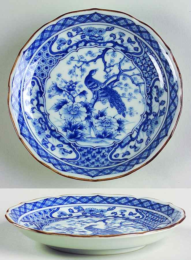 Blue Peacock Collection Coupe Bread & Butter Plate by Sadek-1