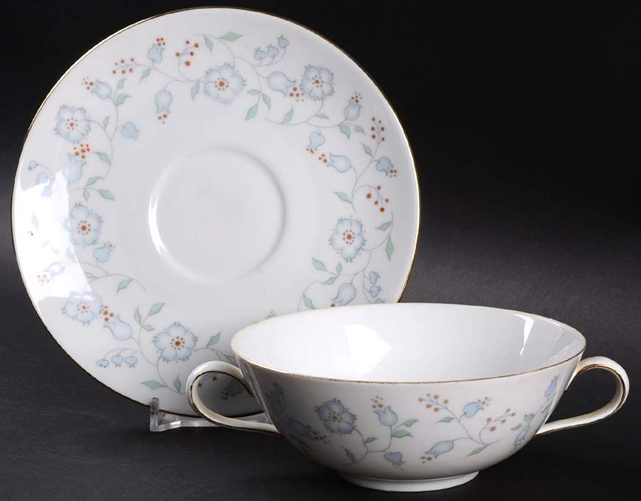SLT183 Flat Cream Soup Bowl & Saucer Set by Seltmann-1