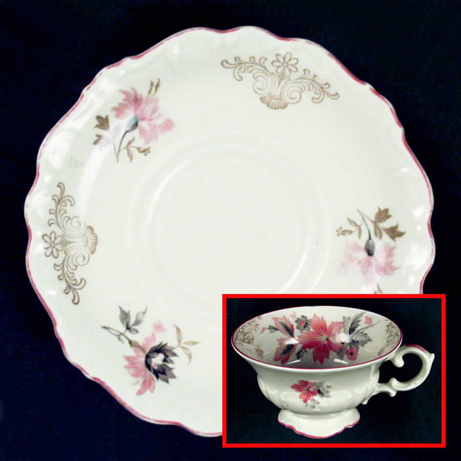 35225 Footed Cup & Saucer Set by Schumann - Bavaria-1