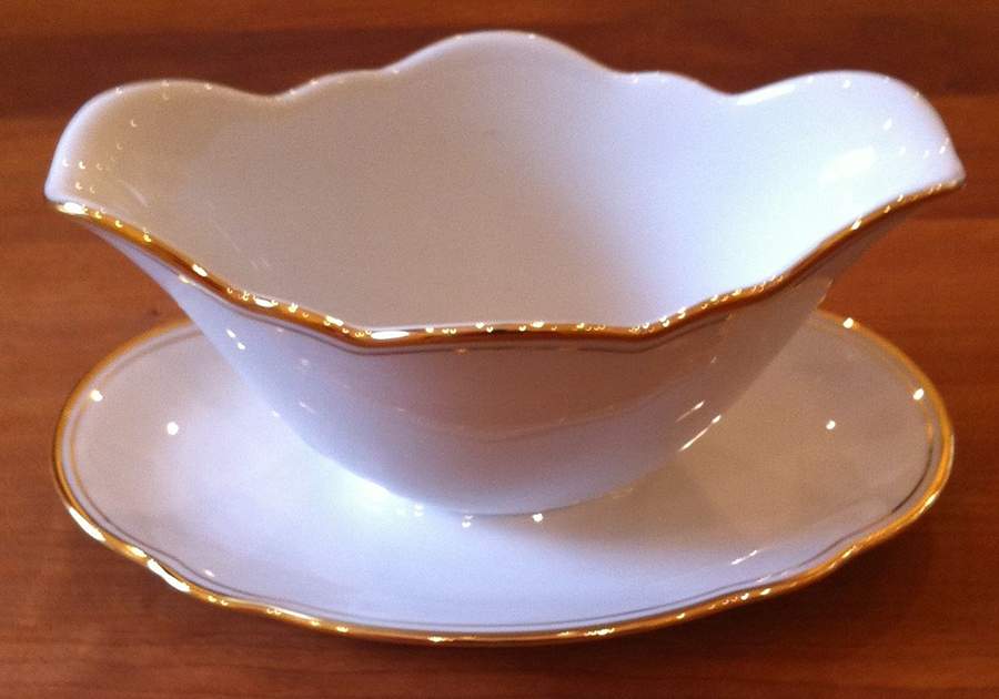SCH242 Gravy Boat with Attached Underplate by Schumann - Bavaria-1