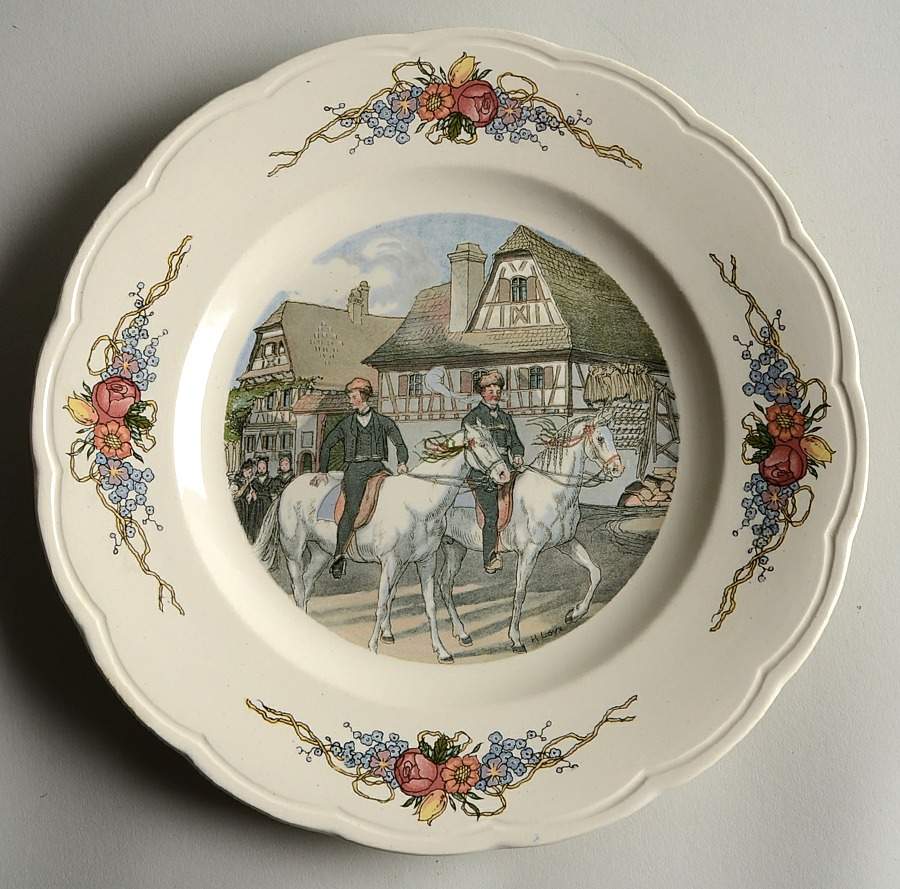Obernai Luncheon Plate by Sarreguemines-1