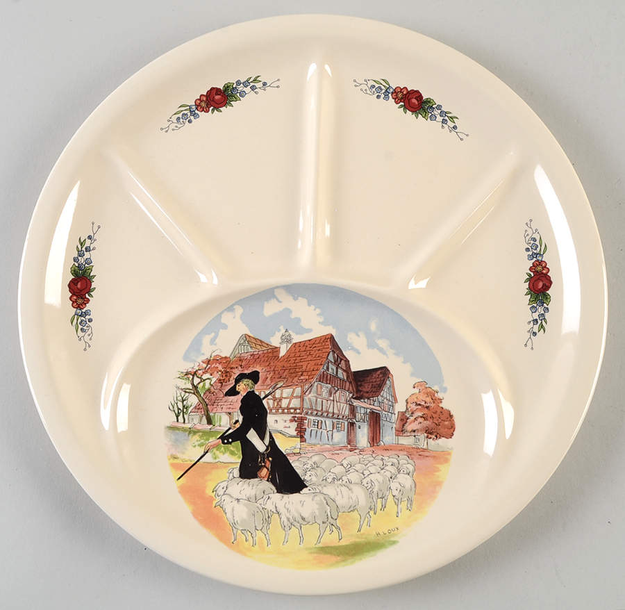 Obernai Fondue Plate by Sarreguemines-1