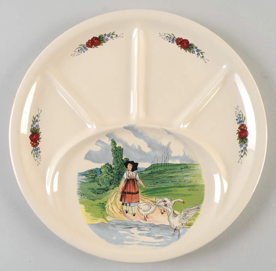 Obernai Fondue Plate by Sarreguemines-1