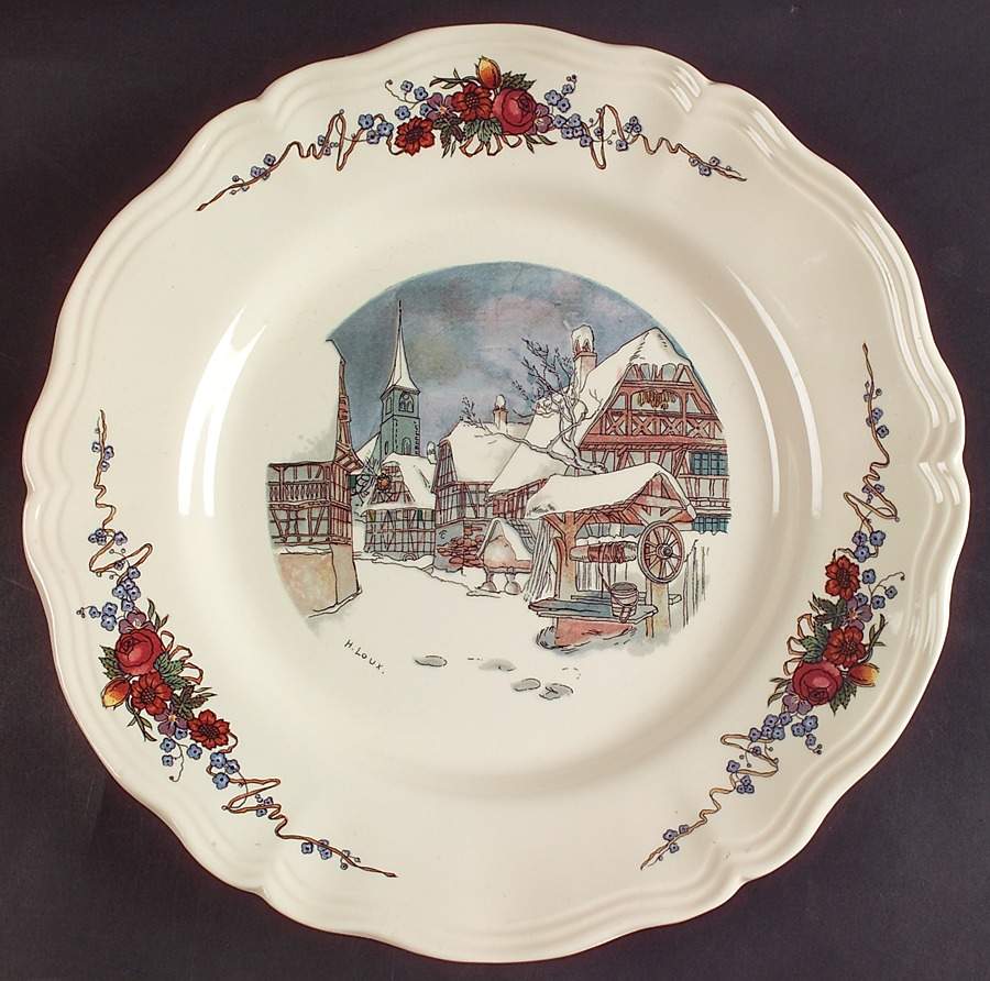 Obernai Large Dinner Plate by Sarreguemines-1