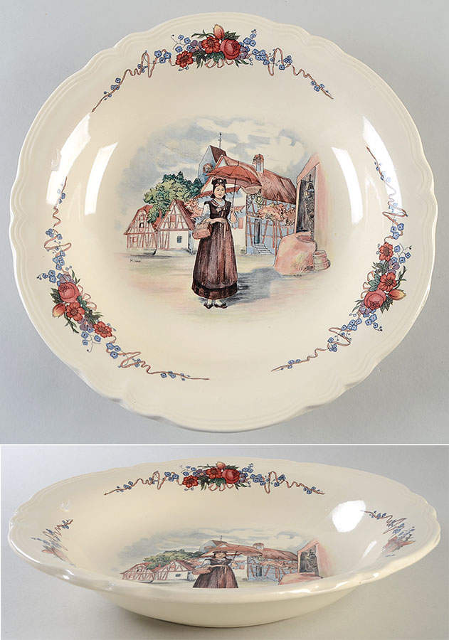 Obernai 12" Pasta Serving Bowl by Sarreguemines-1