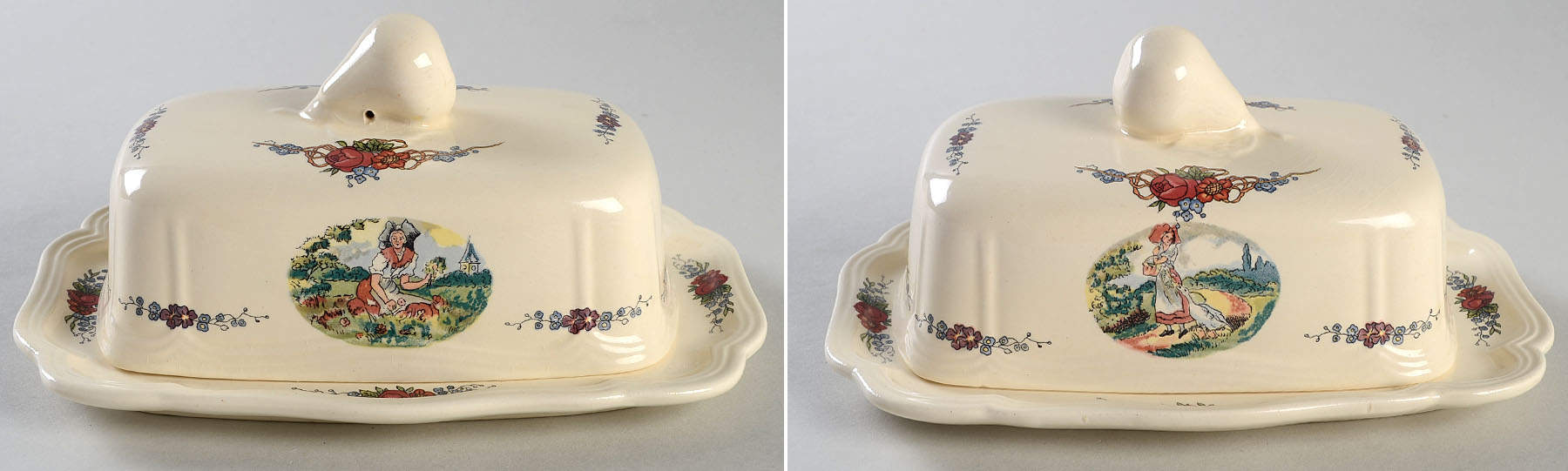 Obernai Rectangular Covered Butter by Sarreguemines-1