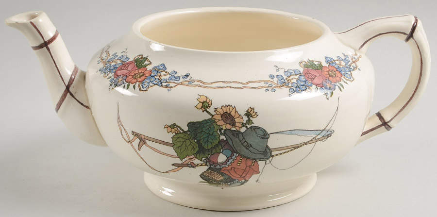 Obernai Teapot No Lid by Sarreguemines-1