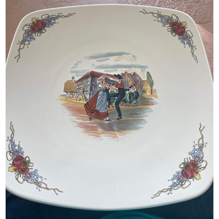 Obernai 11" Square Shallow Bowl by Sarreguemines-1