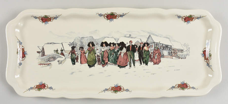 Obernai Large Sandwich Tray by Sarreguemines-1