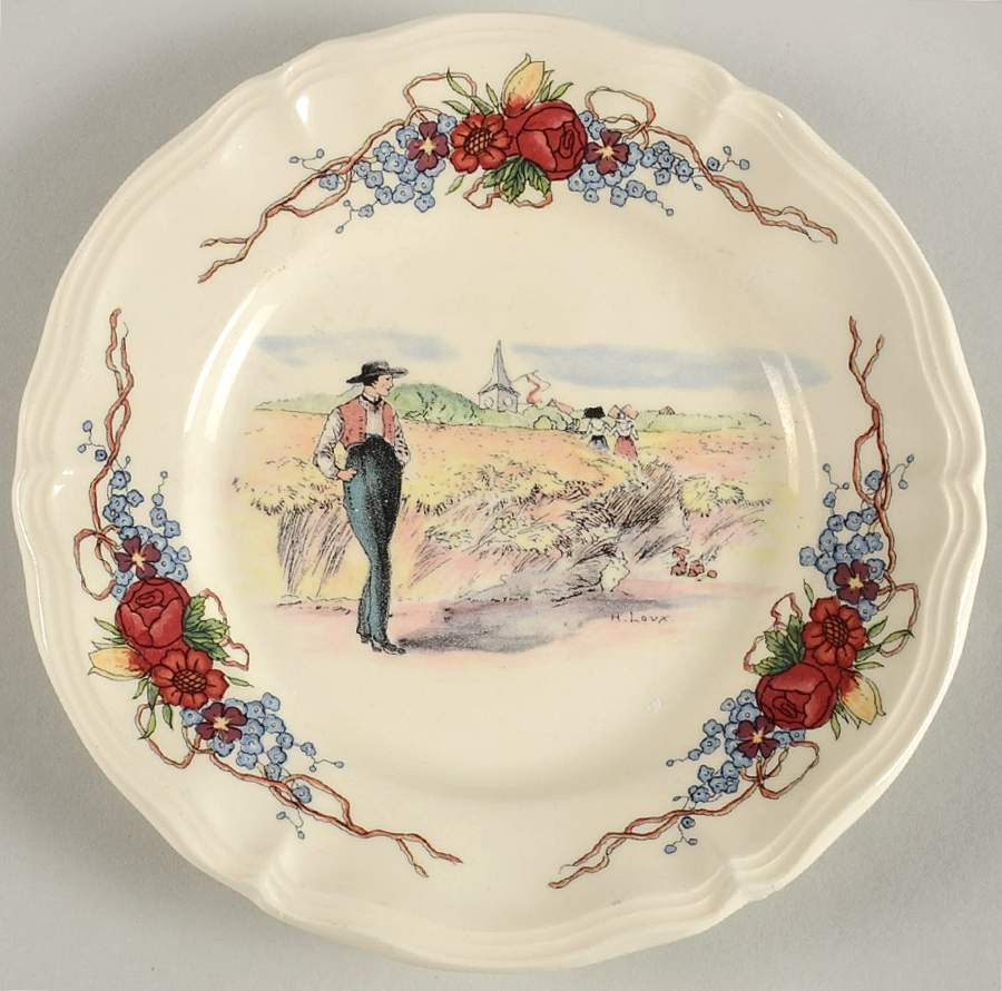 Obernai Bread & Butter Plate by Sarreguemines-1