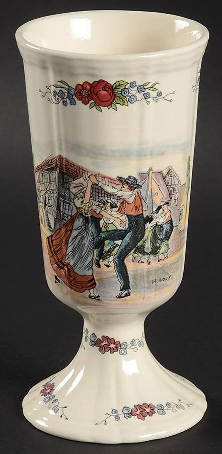 Obernai China Goblet by Sarreguemines-1