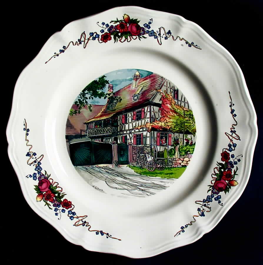 Obernai Dinner Plate by Sarreguemines-1