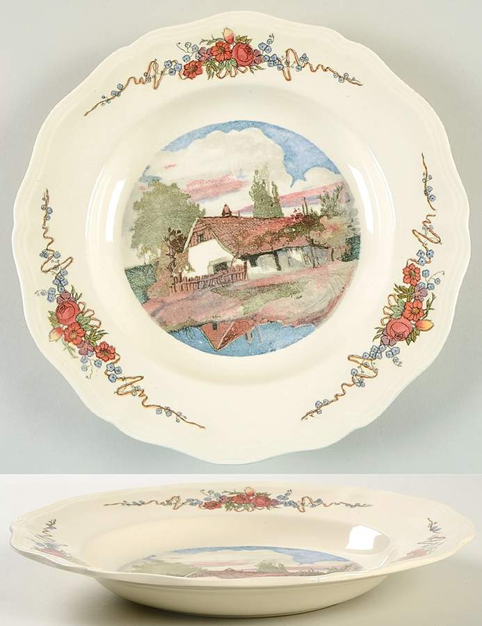 Obernai Large Rim Soup Bowl by Sarreguemines-1