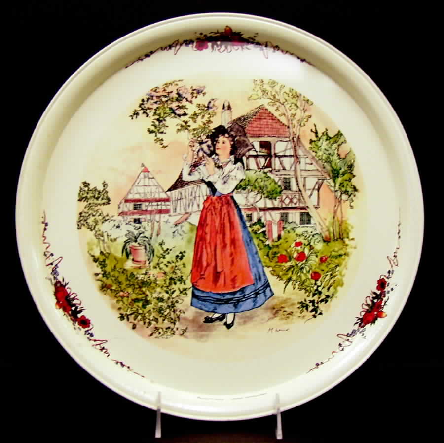 Obernai Metal Serving Tray by Sarreguemines-1