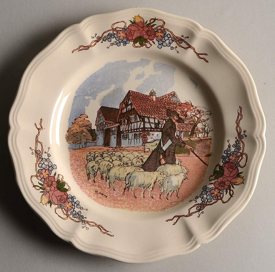 Obernai Salad Plate by Sarreguemines-1