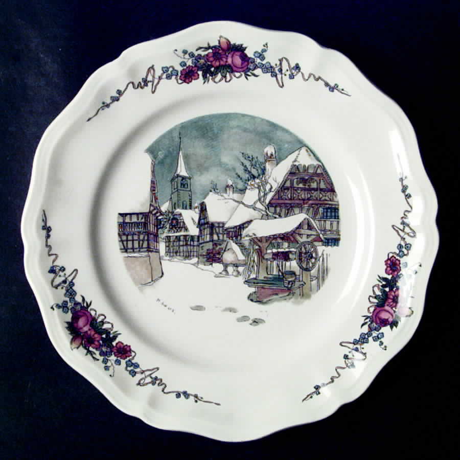 Obernai Dinner Plate by Sarreguemines-1