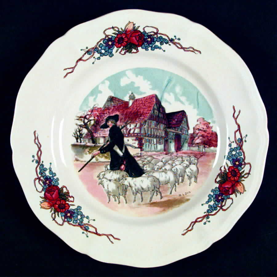 Obernai Salad Plate by Sarreguemines-1