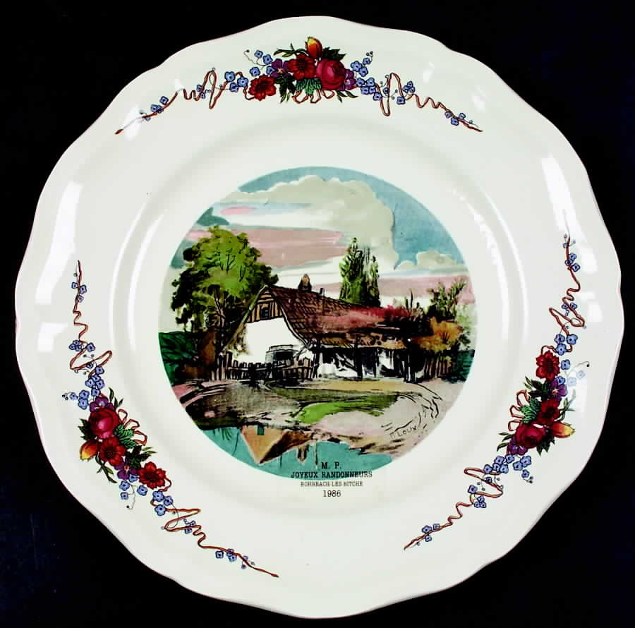 Obernai Dinner Plate by Sarreguemines-1