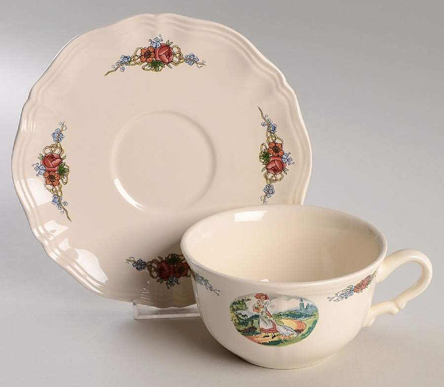 Obernai Breakfast Cup & Saucer Set by Sarreguemines-1