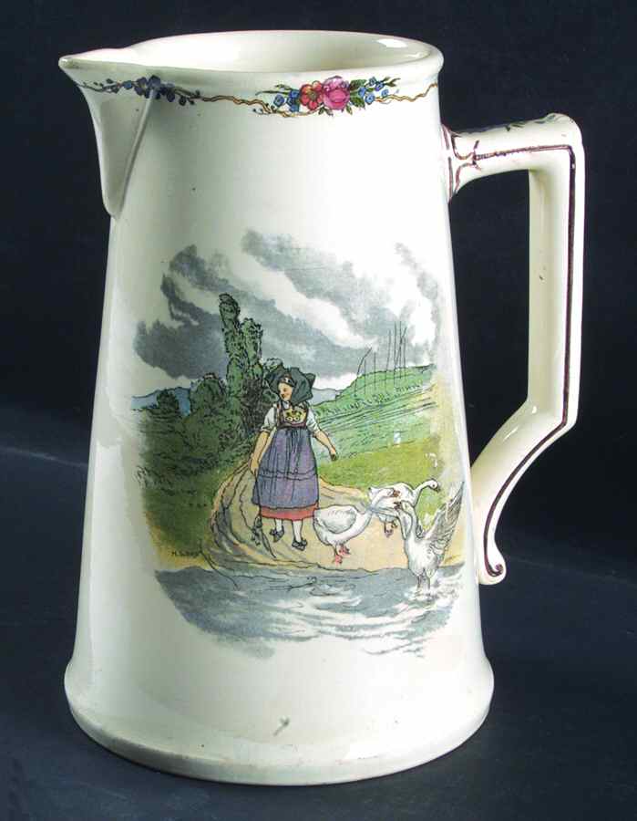 Obernai Pitcher by Sarreguemines-1