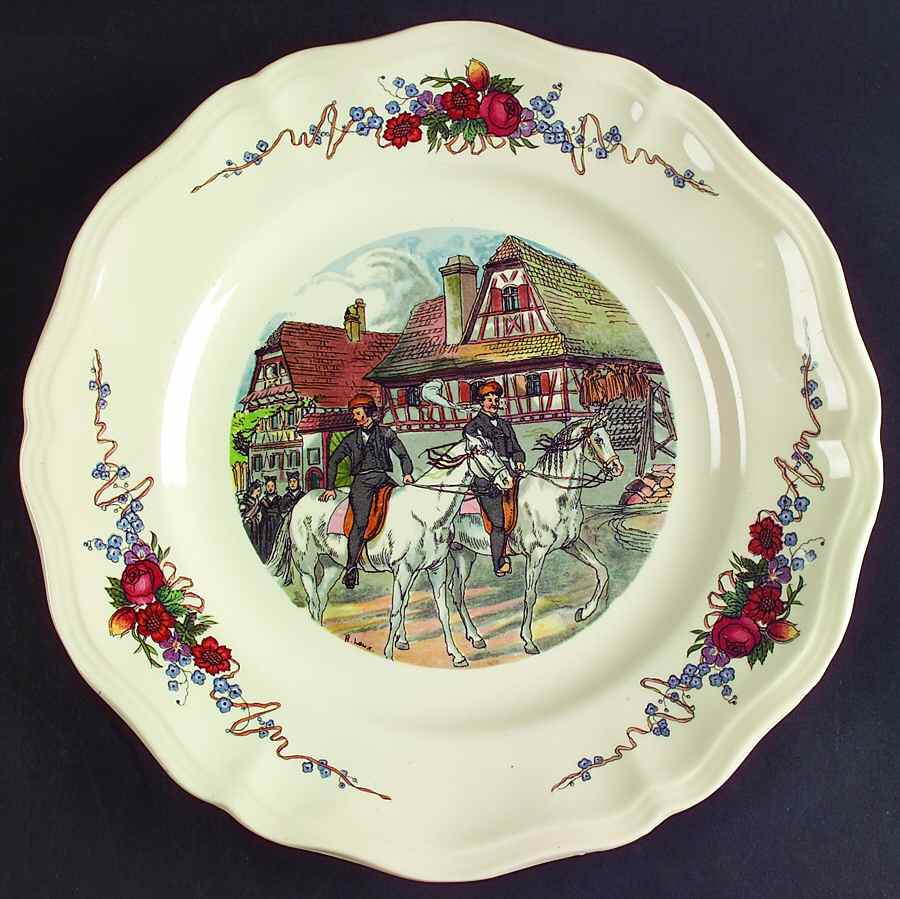 Obernai Dinner Plate by Sarreguemines-1