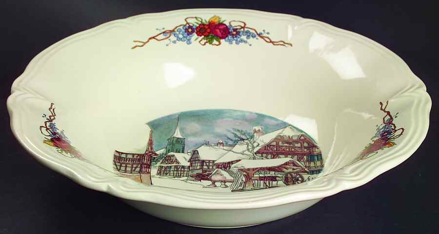 Obernai 10" Round Vegetable Bowl by Sarreguemines-1