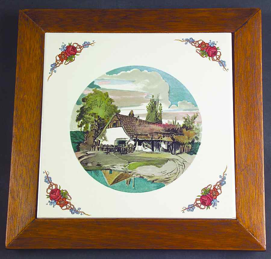 Obernai Wood Frame Trivet by Sarreguemines-1