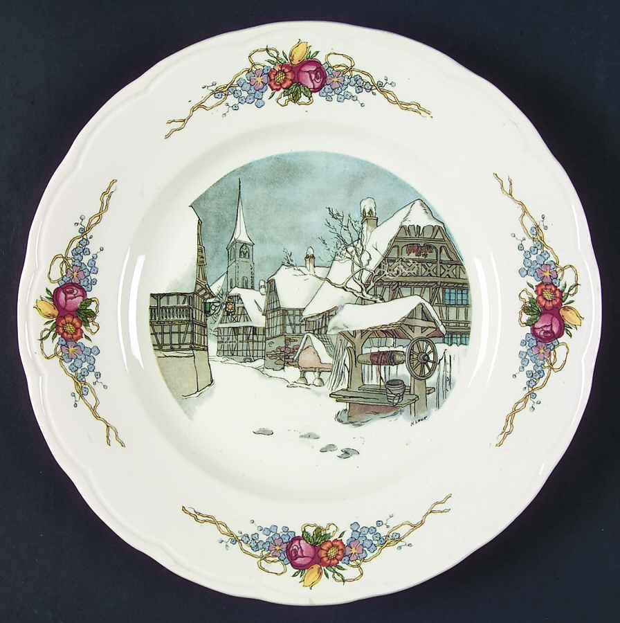 Obernai Luncheon Plate by Sarreguemines-1
