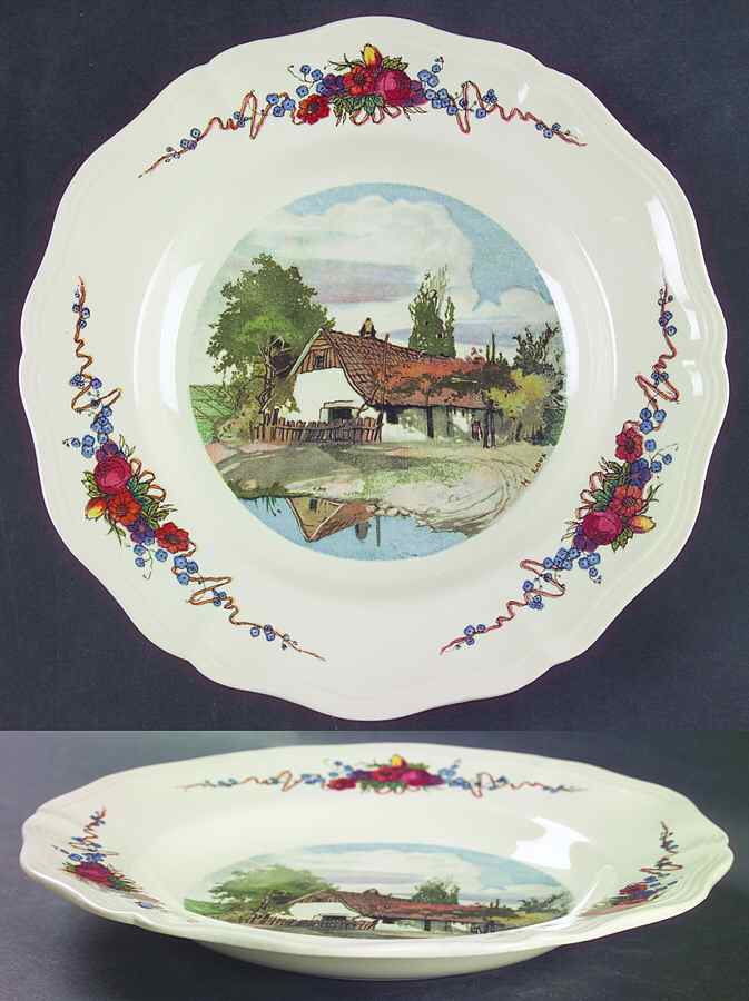 Obernai Large Rim Soup Bowl by Sarreguemines-1