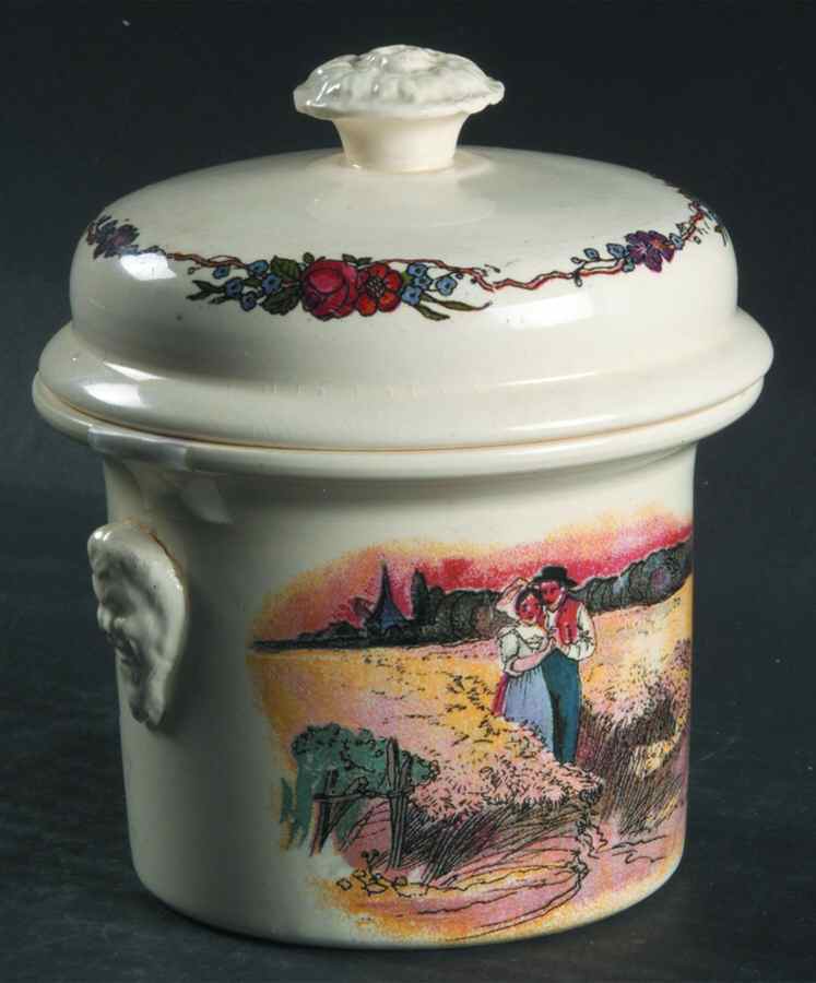 Obernai Cheese Crock & Lid by Sarreguemines-1