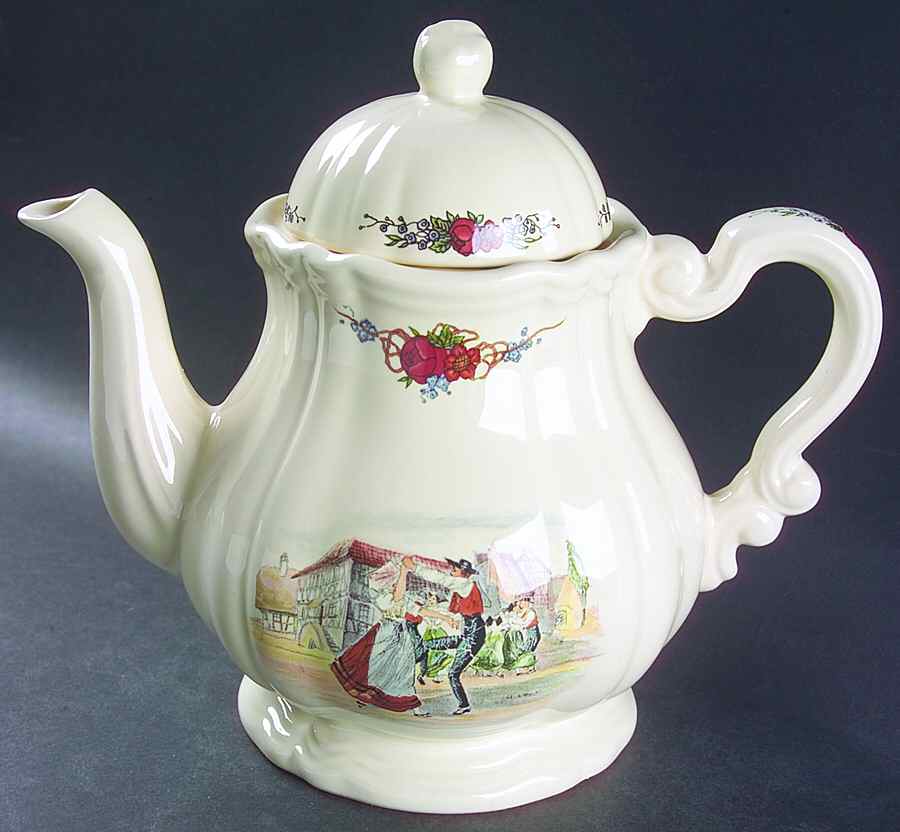 Obernai Teapot & Lid by Sarreguemines-1