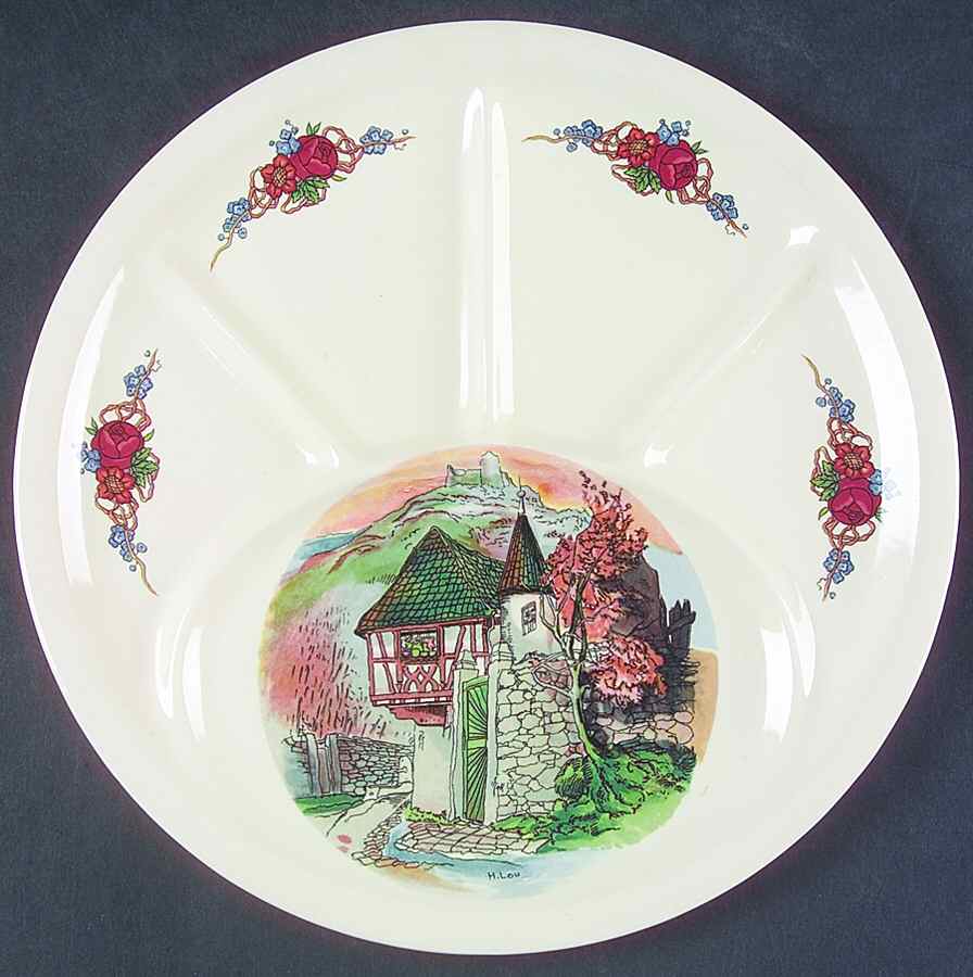 Obernai Fondue Plate by Sarreguemines-1