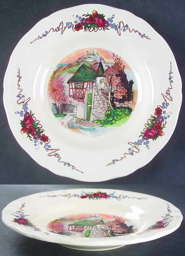 Obernai Large Rim Soup Bowl by Sarreguemines-1