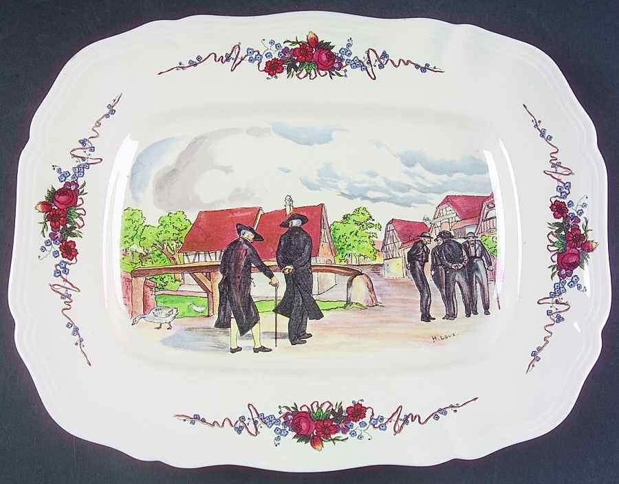 Obernai 13" Rectangular Serving Platter by Sarreguemines-1