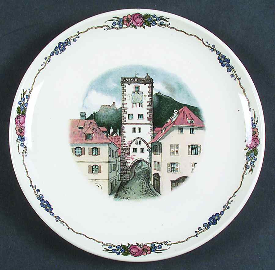 Obernai Canape Plate by Sarreguemines-1