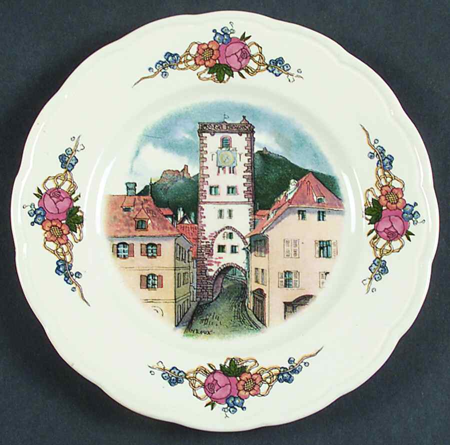 Obernai Bread & Butter Plate by Sarreguemines-1