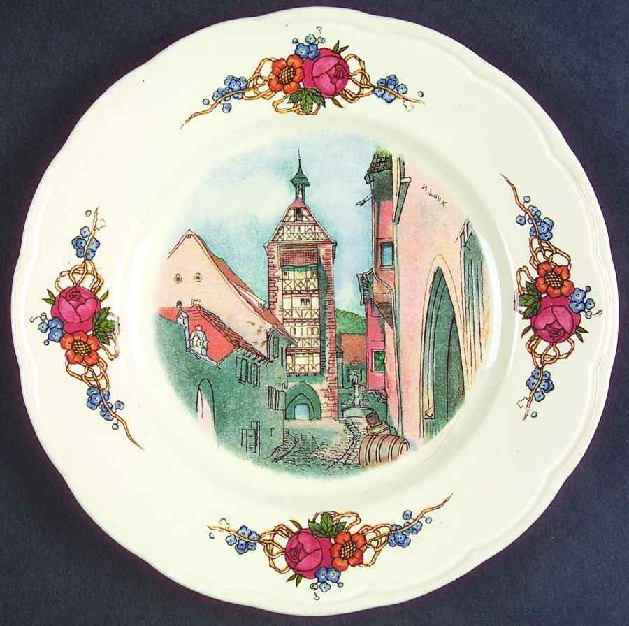 Obernai Bread & Butter Plate by Sarreguemines-1
