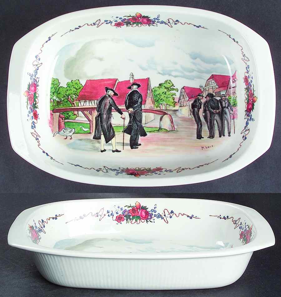 Obernai 11" Rectangular Baker by Sarreguemines-1